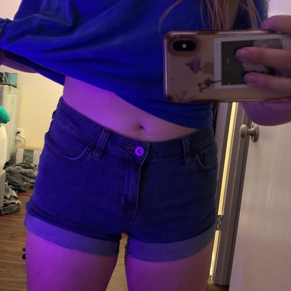 vans denim shorts